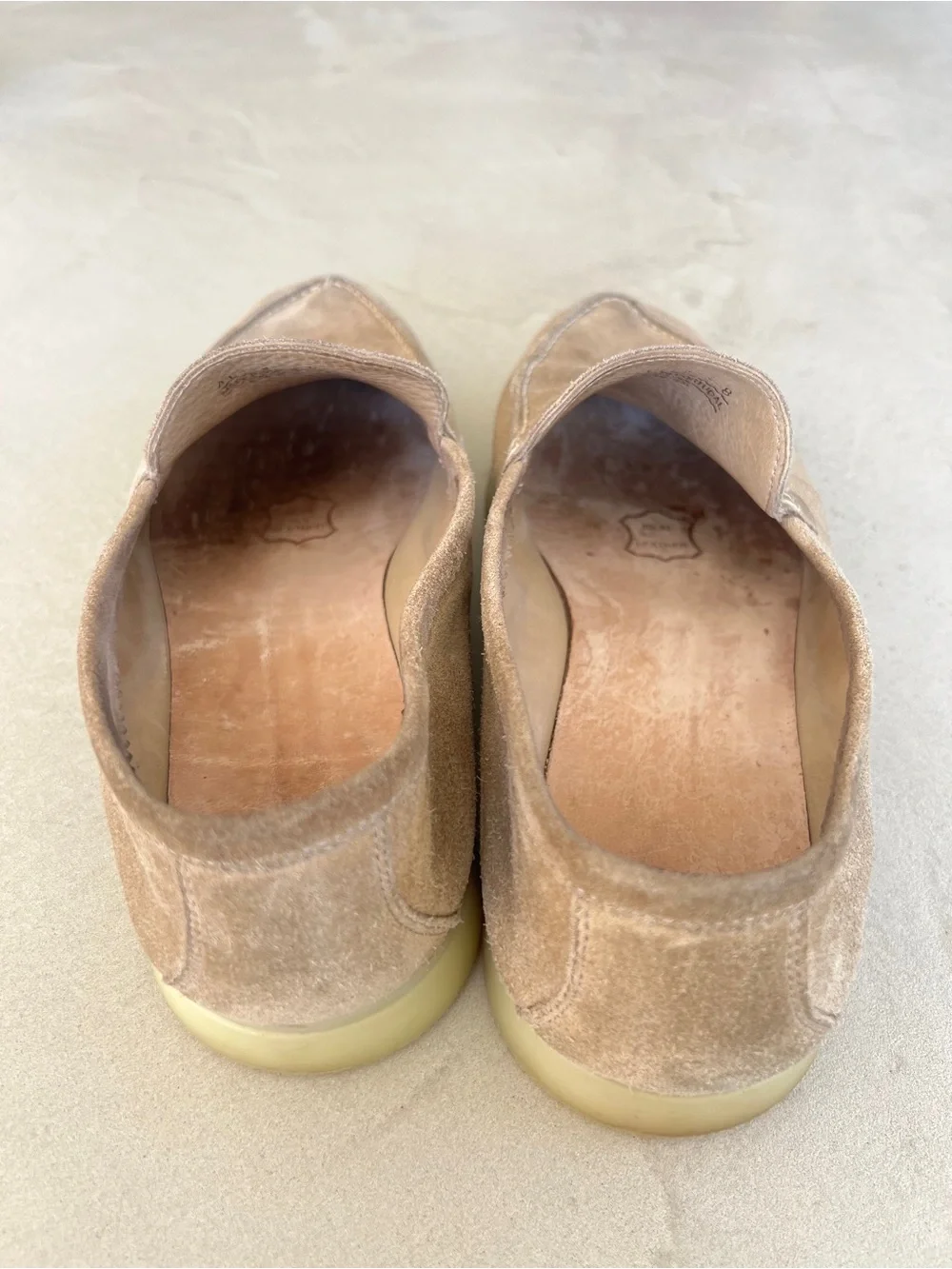 SUITSUPPLY‎ Italian Calf Suede Slip-on Loafers, Sand, 41